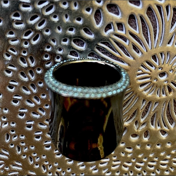 Michael Kors Hematite & Turquoise Blue Barrel Ring - Picture 6 of 15